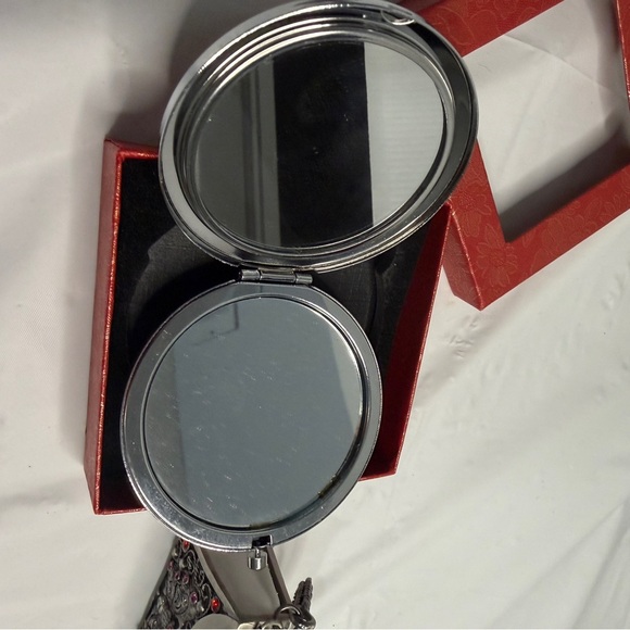 Vintage set Silver Decorative Perfume Bottle with Mirror - Picture 4 of 13